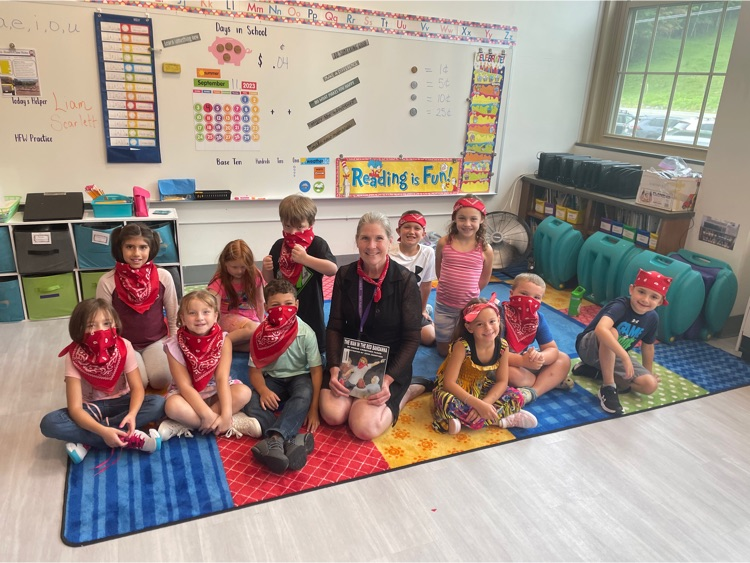 red bandana book read to classroom 